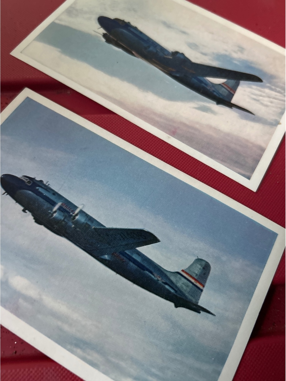 Vintage airplane Aircraft in Flight postcards